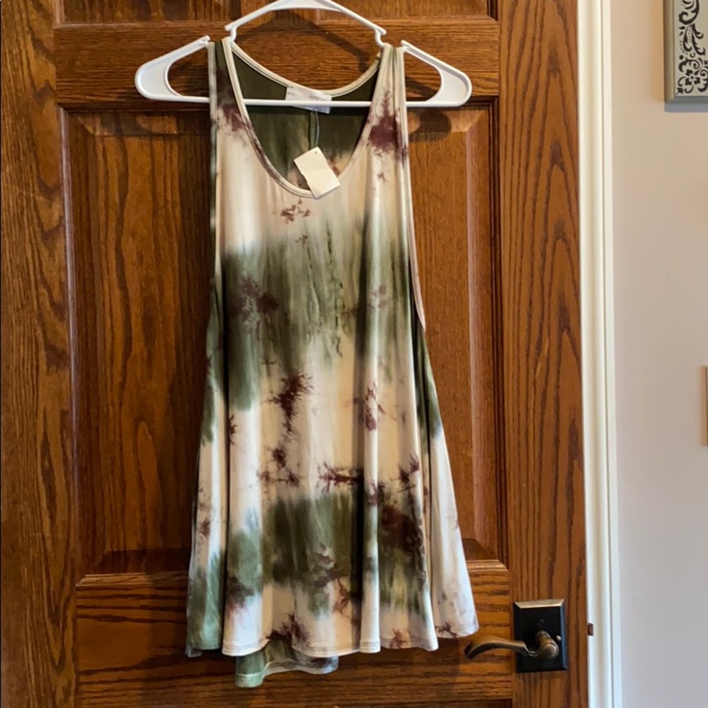 Tie dye shift dress/long tank